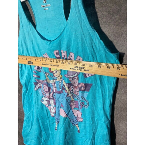 Disney Pixar Toy Story Tank Top Size L Bo Peep Buzz Woody I'm In Charge Blue - Picture 4 of 8